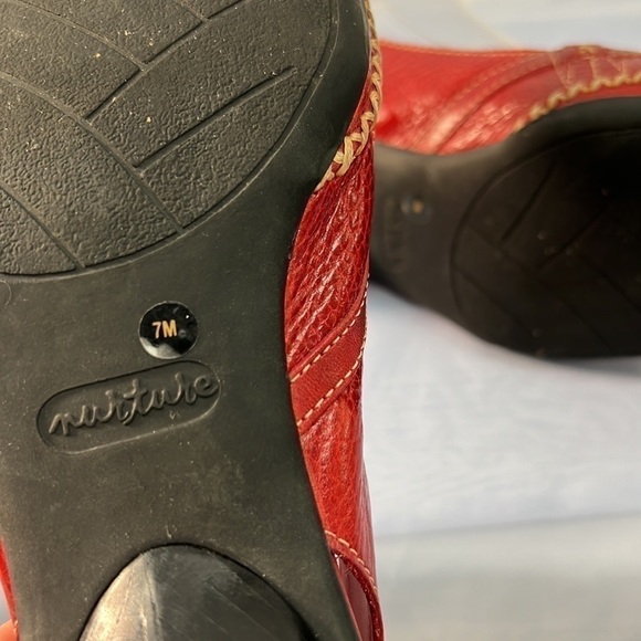 Nurture by Lamaze Red leather slingback moccasins size 7 - Picture 7 of 9